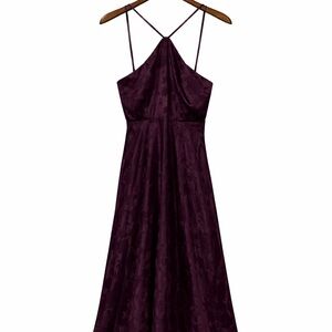 Lulu's Elegant Plum Strapless Dress